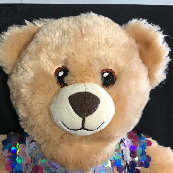 Build A Bear Happy Birthday Plush Stuffed 2021 (030143) with Seguin Party Dress - Picture 2 of 14